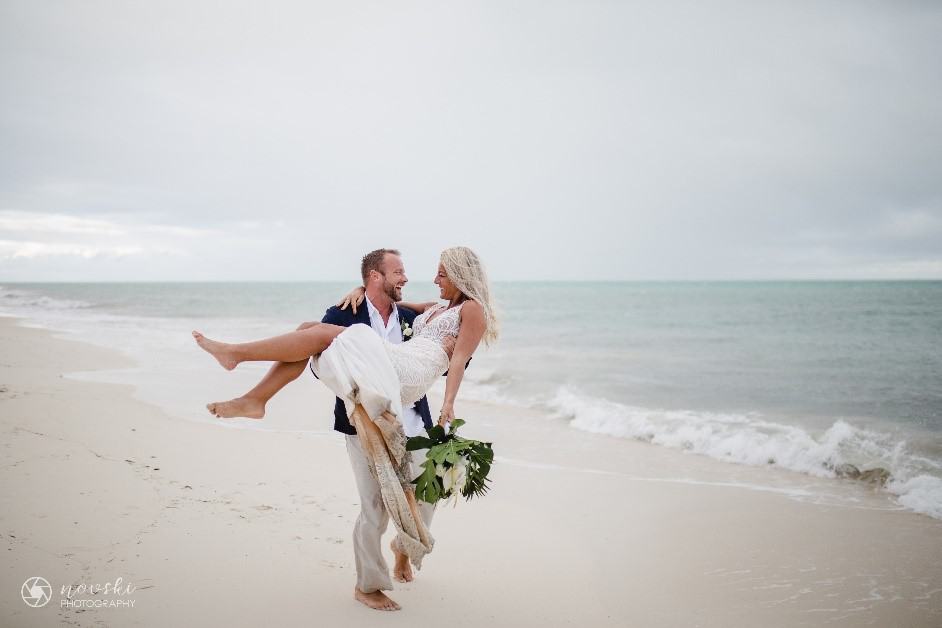 Meg and Chris on the beach